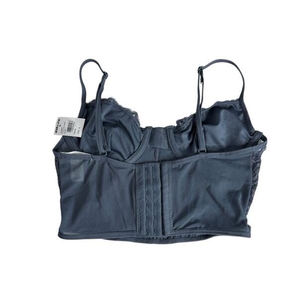 Full Tilt‎ Lace Corset in Dusk Gray Womens Size Medium New NWT - Picture 4 of 7